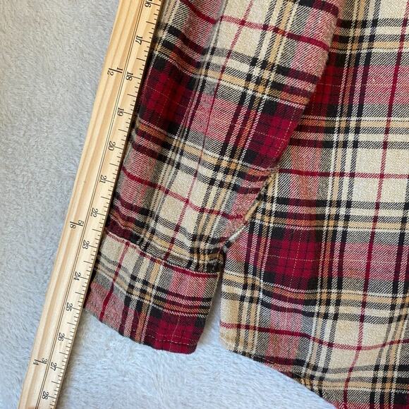 GH Bass & Co. Flannel Shirt Men XL Red Plaid Button Down Lumberjack Outdoor - Picture 6 of 7